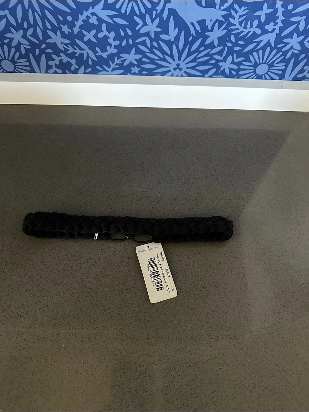 lululemon athletica Black Braided Stretch Headband